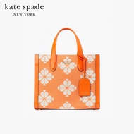 KATE SPADE NEW YORK SPADE FLOWER TWO-TONE CANVAS MANHATTAN SMALL TOTE KB959 กระเป๋าถือ