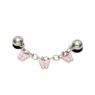 [ GENUINE ] CHARM GOTH GIRL BUTTERFLY CHAIN ACCESSORIES - MULTI