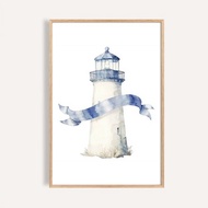 藍帶燈塔 Blue Ribbon Lighthouse / 童話系列海洋插畫