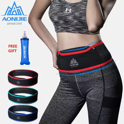 AONIJIE W938S Slim Running Waist Belt Jogging Bag Fanny Pack Travel Money Marathon Gym Trail 6.9in M