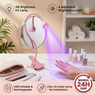 BEAUTY TOOLS LED Clip Nail Lamp 3W UV Light Dryer Flexible Desk For Gel Polish Nail Art 3 Color
