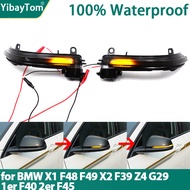 Smoked LED Dynamic Turn Signal Light Side Mirror Flashing Light for BMW X1 F48 F49 X2 F39 F40 F45 F4