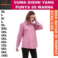 UNGU KEMEJA 99 COLORS 10XL 9XL 8XL 7XL 6XL 5XL 4XL 3XL XXL XL LMS XS Women's Blouse Hem Jumbo Shirt 
