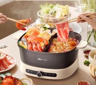 小熊 鴛鴦電火鍋 家用一體式 6.5L 左右鴛鴦火鍋 甚至左鐵板燒 右 shabu shabu 都得 麥飯石塗層 易潔不黐底