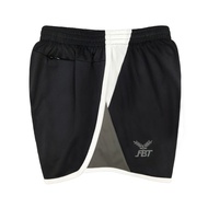 FBT SHORTS BACK ZIP POCKET #SA2019 [BLACK/CHARCOAL GREY/WHITE]