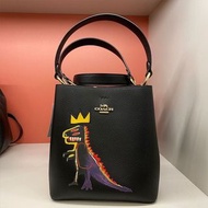 【美國正品COACH】 X Jean Michael basquiat 恐龍小號水桶包 斜背包6073