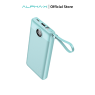 (มี CCC) PowerBank ALPHA-X E10 พาวเวอร์แบงค์ 10000mAh มาพร้อมสายชาร์จ 4 in1 ในตัว หน้าจอแสดงผล LED