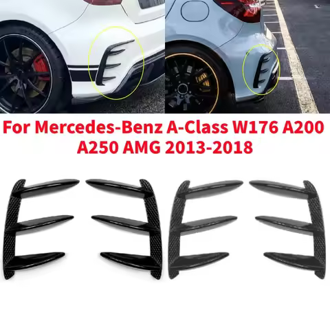 Glossy Black /Carbon Fiber Rear Bumper Splitter Spoiler Accessories For Mercedes Benz A Class W176 A