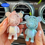 [AME]Car Vent Freshener Health Aroma Cartoon Delicate Vehicle Automatic Air Freshener Diffuser Fan for Gift