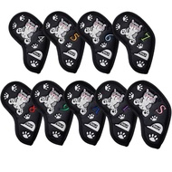 🇲🇾 Universal Golf Cat Irons Headcover 9pcs - TaylorMade Qi10 Qi35 Ping G440 G430 Yamaha Inpres