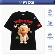 FIDE Vietnam t-shirt, loose form unisex t-shirt, local brand men's and women's oversize round neck -