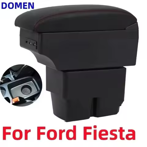 For Ford Fiesta Armrest box For Ford Fiesta MK7 Car Armrest 2009-2017 Storage box Interior details A