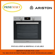 ARISTON 71L MULTI FUNCTION PYROLYTIC OVEN WITH STEAM ASSIST BUILT-IN OVEN (FA3S 841 P IX A AUS) - 2 YEARS WARRANTY