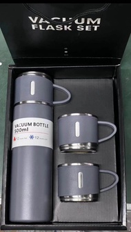 botol minum termos vacuum vakum bottle 500ml flask set bonus 2 gelas
