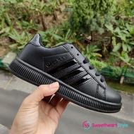 KIDS SHOES KASUT SEKOLAH SNEAKERS (BLACK/RED) TODDLER FASHION SPORT BUDAK LELAKI ANAK PEREMPUAN