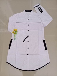 Tunik Putih Hara Archi & Blouse Tree Coins Bahan Full Katun Premium