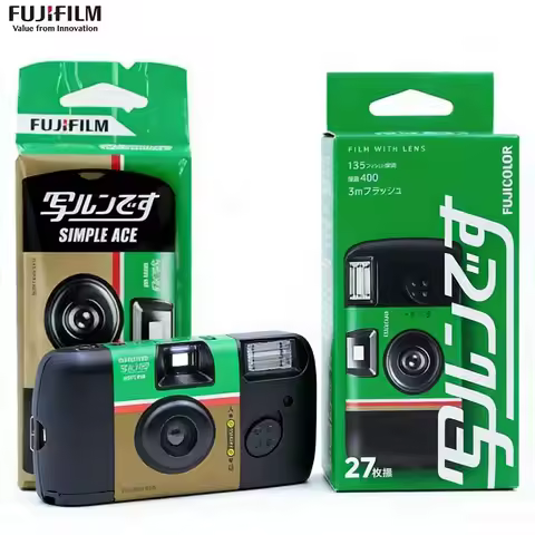 1 2 3 5 6 Pcs Fujifilm ISO 400 35mm SIMPLE ACE QuickSnap Power Flash 27 Exposures Single Use OneTime