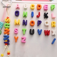 SAND 10Pcs Custom Word Charms, Handmade Craft Beads, Colorful Alphabet Beads For Bag Charms And Name