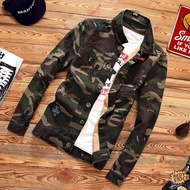 ✦Ready Stock✦ jaket jeans lelaki denim coat Autumn vintage camouflage jacket men's Korean version trend versatile jeans spring and autumn fashion brand cargo jacket clothes