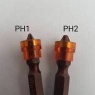 MATA BLACKFOOT MAGNETIC AIR SCREWDRIVER BIT ++ PH1/PH2 65MM SCREWDRIVER+HOLDER