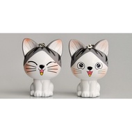 Cheesy Cats / Grey Cats Figurines / Cake Toppers (2 Pcs A Set)