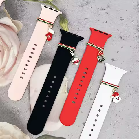 Christmas Charms For Apple watch band Jewelry Decoration for iWatch 10 9 8 se/Galaxy watch 7 Bracele