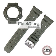 Mudman G-9000 GW-9000 / G-9010 Army Green Bezel and Strap set sold by fidelglory