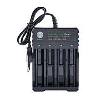 18650 Battery Charger Black 1 2 3 4 Slots AC 110V 220V Dual For 18650 Charging 3.7V Rechargeable Lithium Battery Charger