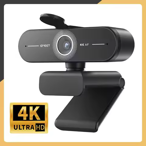 4K Webcam 1440P 2K Web Camera 1080P EMEET C60E Autofocus USB Computer Camera for Living/ Video Call/