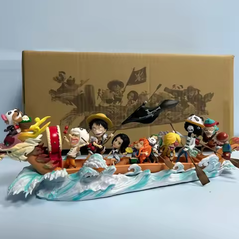 One Piece Model Dragon Boat Straw Luffy Nami Zoro Sanji Hat Pirates Figures Toys Robin Franky Gk Uso