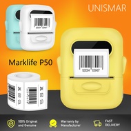 Marklife P50 Thermal Label Printer HD Mini Portable Bluetooth Wireless Sticker Label Maker Thermal L