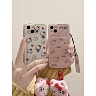 Card holder cute hello kitty Soft Casing hp Samsung A07 a55 a54 a24 a05 a05s a15 a25 s21 fe s23 fe a