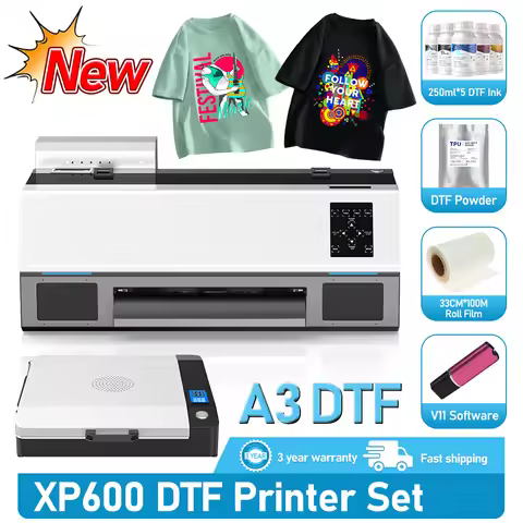 C13 DTF Printer A3 XP600 DTF Impresora Transfer Printer with A3 Oven for Hoodies Jeans Transfer Text