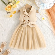 [Selangor Fast Delivery] Baju Kanak-Kanak Perempuan 9 Bulan-5 Tahun Kids Girls Dress Sleeveless Blaz