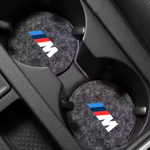 Non-slip Felt Mat Car Water Cup Pad Bottle Holder Coaster For BMW x5 e70 e91 f11 f30 f31 f10 x3 f25