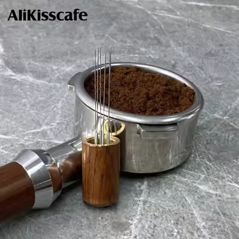Espresso Powder Stirrer Wdt Tools Tamper Distributor Leveler Needles Stainless Steel Stirring Coffee