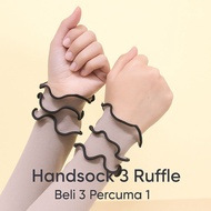 HANDSOCK 3 RUFFLE Sarung Tangan Muslimah 3Ruffle Moscrepe Strecthcable Handsock - BELI 3 PERCUMA 1 -