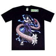 HITAM Uchiha SASUKE NARUTO ANIME MANGA Black T-Shirt Regular SIZE [DTF]