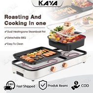 Barbeque BBQ Steamboat Pot BBQ Grill Plate Detachable Electric Marble Stone Mookata Pot