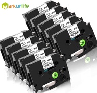 10PCS TZe-231 TZ-231 12mm Black on White Laminated Label Tape Compatible for Brother PTouch tze 231 