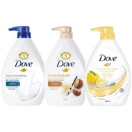 Dove Beauty Nourishing Body Wash 1000ml + Yuzu Body Wash 1000ml +Shea Butter Body Wash 1000ml