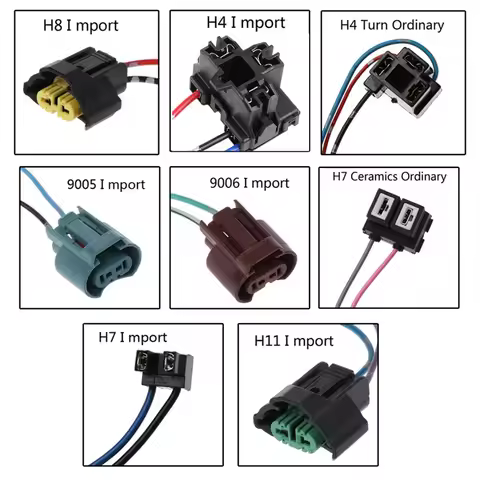 Import 9005/9006/H11/H7/H8/H4 Car Halogen Bulb Socket Power Adapter Plug Connector lamp holder Wirin