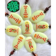 Luminous Necklace with Buddha Image & name Amitabha Buddha