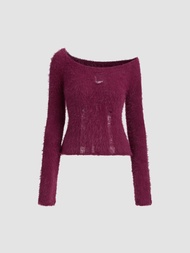 Cider Faux Fur Ripped Sweater | Knitwear Sale