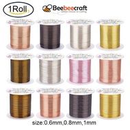 BeeBeecraft  0.6mm 0.8mm 1mm Jewelry Beading Wire Tarnish Resistant Copper Wire for Beading Wrapping and Other Jewelry Craft Making Antique Bronze