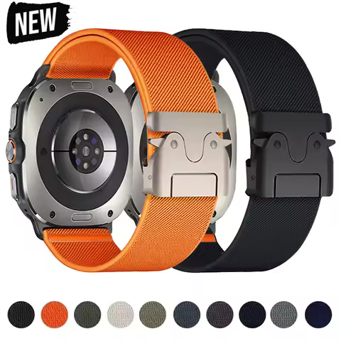 Nylon Elastic Strap for Samsung Galaxy Ultra 47mm Watchband Parachute Buckle Bracelet for Galaxy Ult