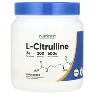 Nutricost L-Citrulline Powder Unflavored  1.3 lb (600 g)