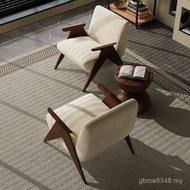 Lobby Nostalgic Medieval Spain Retro Single Balcony Living Room Designer Sofa Chair Solid Wood Leisu