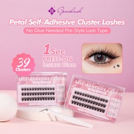【Cool girl】GENIELASH Glue Free Self-Adhesive False Eyelash Eye Lash | No Glue Cluster Segmented Fals
