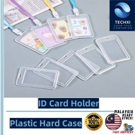 Transparent PVC ID Card Holder | Bus Card Student ID Plastic Card Cover Card Holder